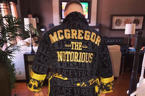 mcgregor versace robe|Conor McGregor Gets Hands Wrapped in Versace Robe .